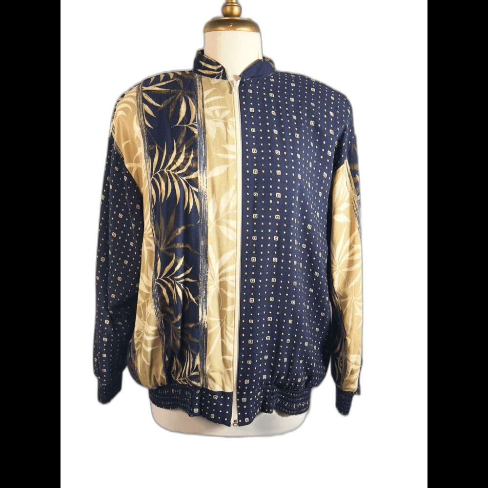 Jordana Jacket Size 10/12 Vintage 80's Cream Abstract Romantic Academia